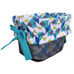 Vložka do košíka modrá s farebnými trojuholníkmi